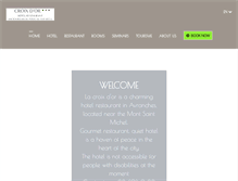 Tablet Screenshot of hotel-restaurant-avranches-croix-dor.com